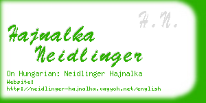 hajnalka neidlinger business card